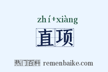 直项是什么意思的图片
